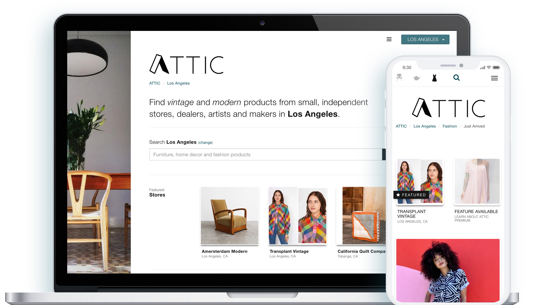Los Angeles product pages with featured stores